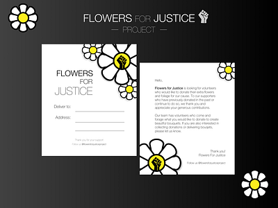 Flowers For Justice - Delivery Flyers