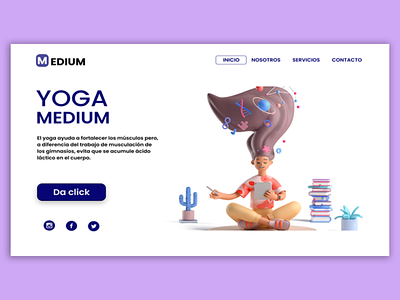 Yoga web design minimal ui web