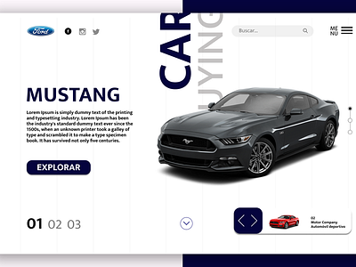 Mustang web design ui