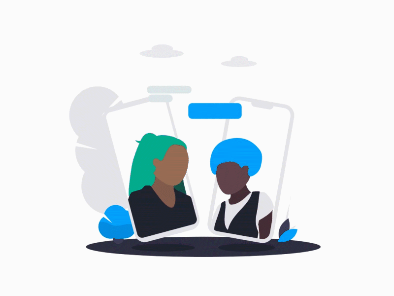 Chatting animate animated gif animation chat chatting chatting app design flat animation happy illustration iphone iphone x jumping animation local african samsung