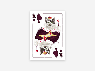 Playing Cards - King Tigger ace of spades cards cat drawing illustration king photoshop playful playing cards playingcards spades