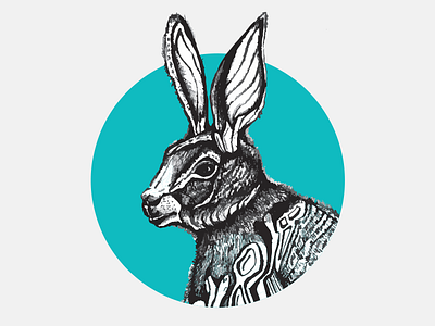 Rabbit illustration illustrator logo rabbit vectors