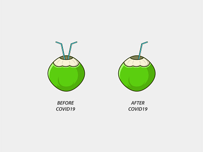 Life of Tender Coconut, before and after Covid19 Illustration design flat graphicdesign illustration illustrator product illustration vector vectorart visual design