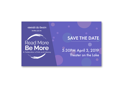Save The Date for Read More Be More Gala branding design graphicdesign invitation logo vector