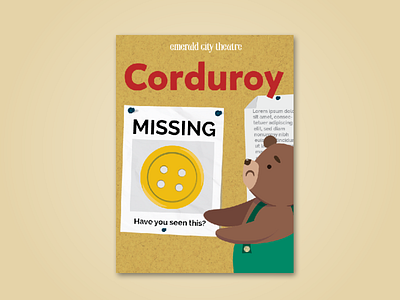 Corduroy Show Poster graphic design poster art poster design