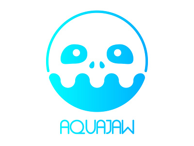 AquaJaw aqua blue brand identity branding branding design circle gaming icon illustration lets play logo logo design skull skull logo water youtube youtube channel youtube logo youtuber