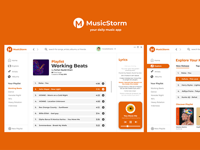 Music Player | Playlist desktop desktop app desktop application desktop design music music app music player playlist spotify ui uiux ux web app