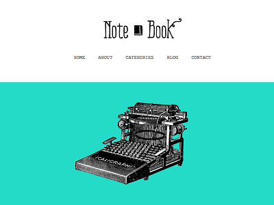 Note Book colour grid minimal photography web design wordpress