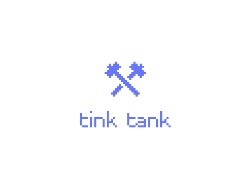 Tink Tank Logo brandon text retro pixel tink tank