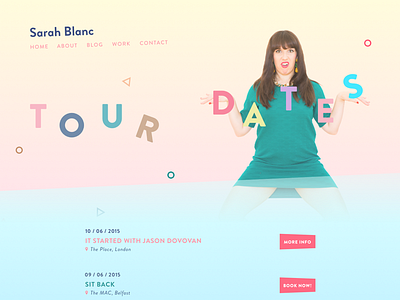 Sarah Blanc Website colour geometric gradient web design