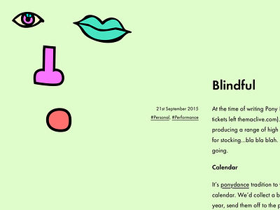 Blindful Website blog colour futura picasso website