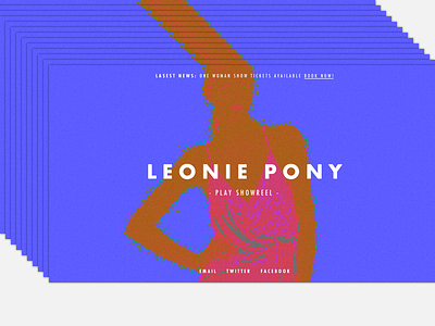 WIP Website: Leonie Pony artist colour comedy dance futura one page pop