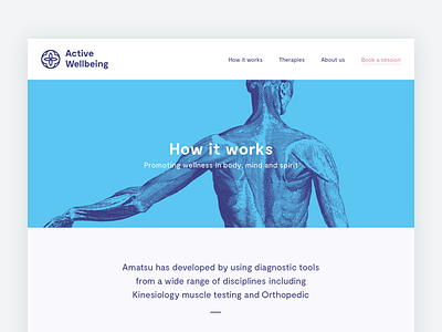 Active Wellbeing Website amatsu anatomy branding logo moderat typography web design