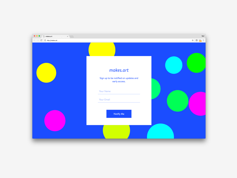 makes.art sign up brandon text colour