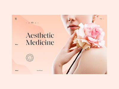 Aesthetic Medicine┆Part 1 aesthetic medicine figma minimalism photo photoshop promo promo site promotional design site slider typography
