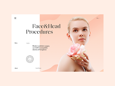 Aesthetic Medicine┆Part 3 clean figma flower minimalism photo photoshop promosite promotional design typography