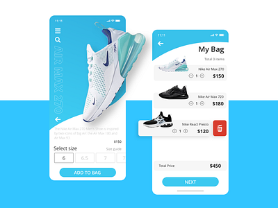 Nike - Store app app application concept nike nike air shoes shop shopper shopping app ux