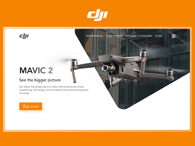 Dji Concept Store Page concept dji drone landing landingpage quadcopter ui ux