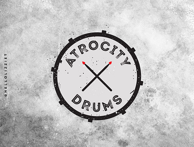 ATROCITY studio logo band logo branding drums logo logo design logodesign logotype music