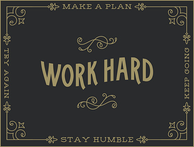 WORK HARD (in progress) illustration positive quote quote showusyourtype type design typeface typematters typographic typography typography art