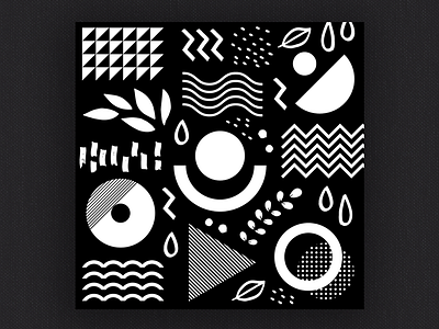 Black and white abstract geometric 1 abstract black and white geometric hand drawn pattern shapes vector