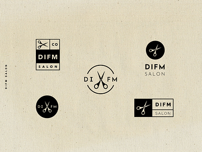 DIFM Salon logo design exploration