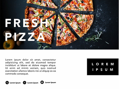 Fresh Pizza advertising branding design food graphicdesigner illustration webdesign