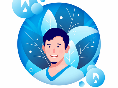 Blue bubble illustration