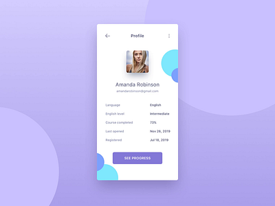 E-learning app animation clean inspiration mobile ui ux