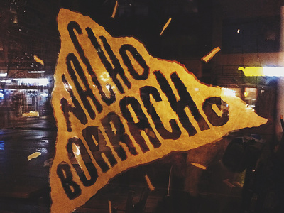 Nacho Borracho bar cheese chips dive drunk gold leaf logo nachos seattle tequila velveeta