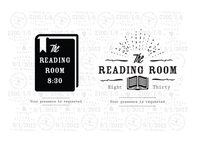 Reading Room book reading room stamp