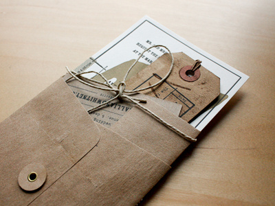 Invites friends invitations invites stamps string tags vintage wedding