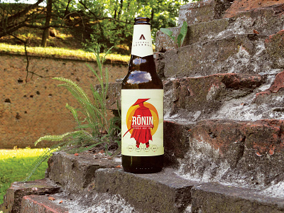 Ronin beer illustration label product design
