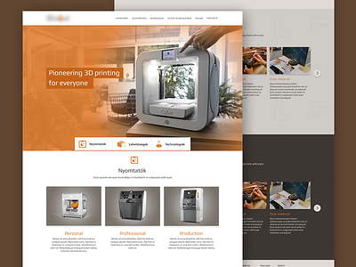 3D printing website corporate homepage showcase website