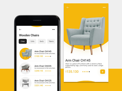 Chair App app branding concept design minimal mobile app design mobile ui ui uidesign ux web webdesign website