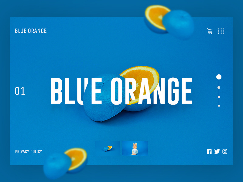 Blue Orange website branding ui ux web webdesign concept design uidesign