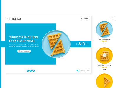 Fresh Menu app concept design design minimal mobile ui ui uidesign ux web webdesign website