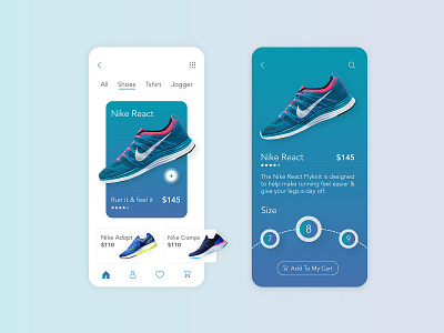 Nike concept design minimal mobile app design mobile ui ui uidesign ux web webdesign website