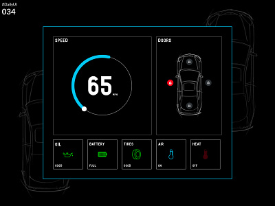 DailyUI 034 - Car Interface