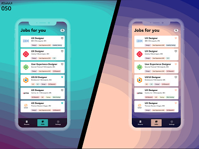DailyUI 050 - Job Listing app dailyui design mobile mockup sketchapp ui uidesign ux uxui