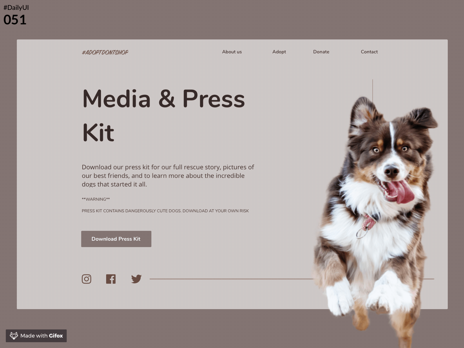 DailyUI 051 - Press Page anima animation dailyui design mockup ui uidesign user experience uxui web