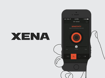 XENA APP for BLE DiscLock Alarm app uiux brand identity