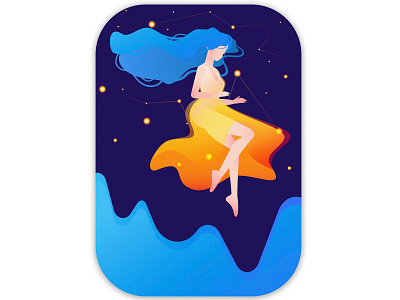 Virgo. Vector illustration. constellation design flat illustration mysterious stars vector woman