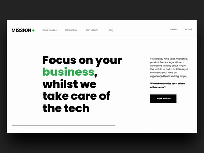 Mission Plus - Website Design design ui ux website