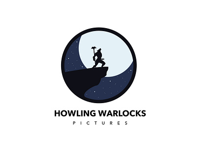 HOWLING WARLOCKS PICTURES branding film film production company filmmaker howling warlocks logo logos moon moon logo night sky production company warlock warlocks