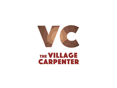 THE VILLAGE CARPENTER branding carpenter carpentry logo logos the village carpenter wood wood grain woodworking