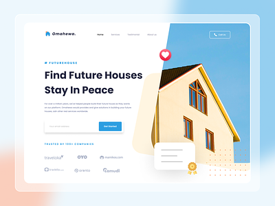 Omahewa - Landing page concept branding design services ui webdesign