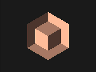 Cube in cube brand design logo logomark