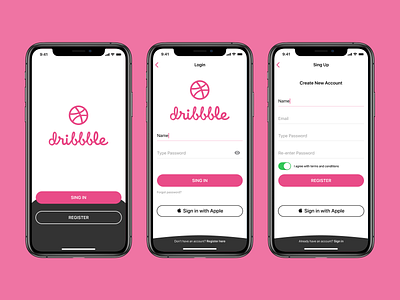 Dribbble App Concept