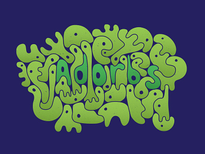 adorbs adore green illustration lettering shmugavci